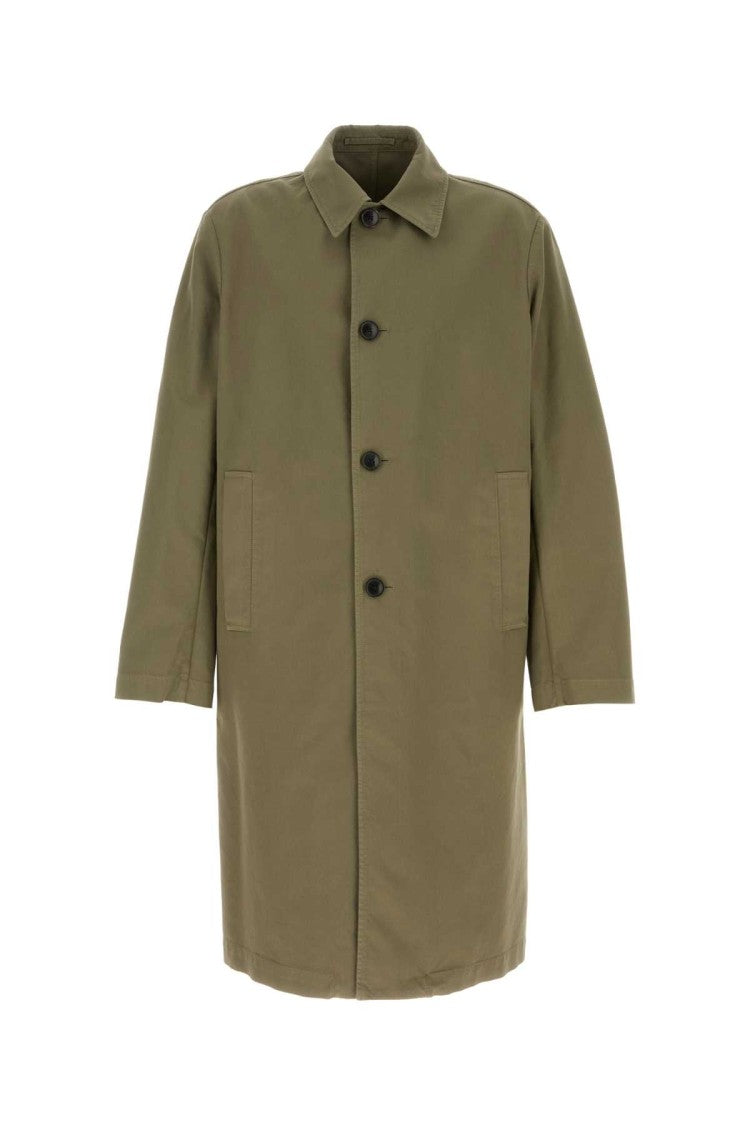 Dries Van Noten Army Green Cotton Rankle Trench Coat