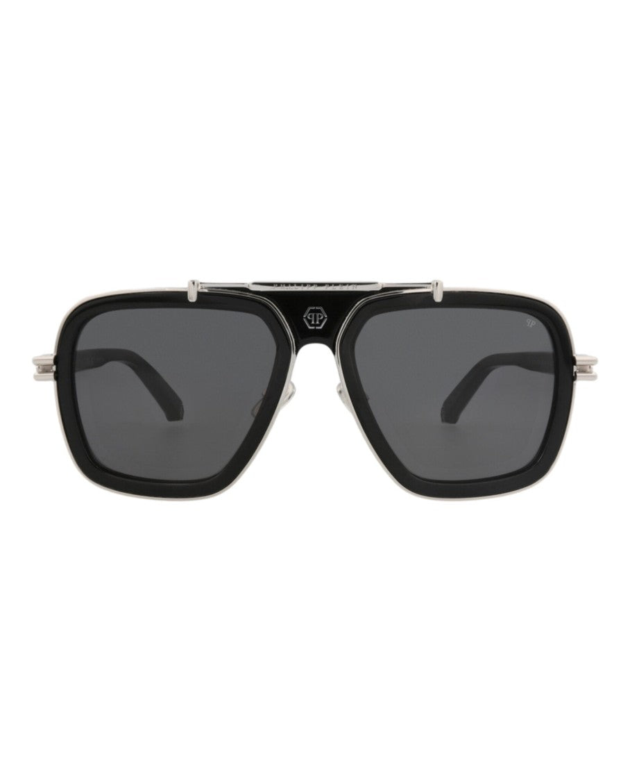 Philipp Plein Aviator-Frame Acetate Sunglasses With Metal Accents And Protective Case