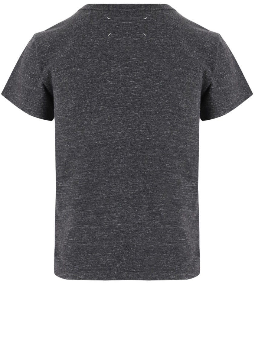Maison Margiela Cotton Crew Neck T-Shirt With Logo Print