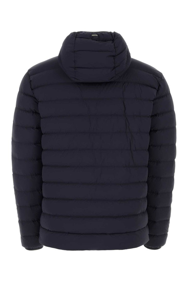 Herno Navy Blue Stretch Nylon Down Jacket