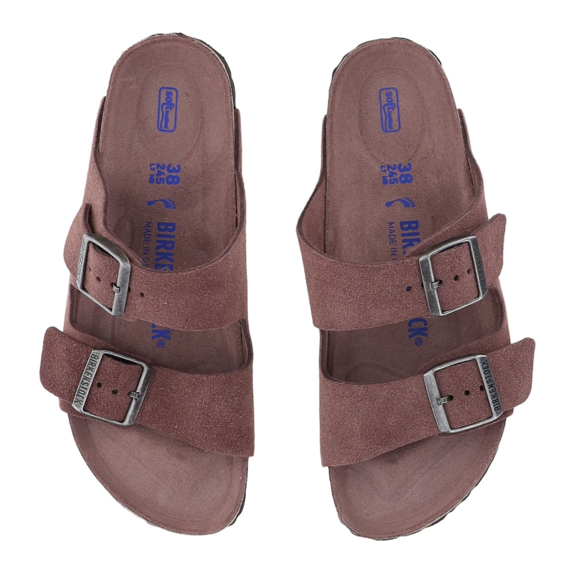 Birkenstock Open-Toe Suede Sandals With Adjustable Straps And Cork Sole