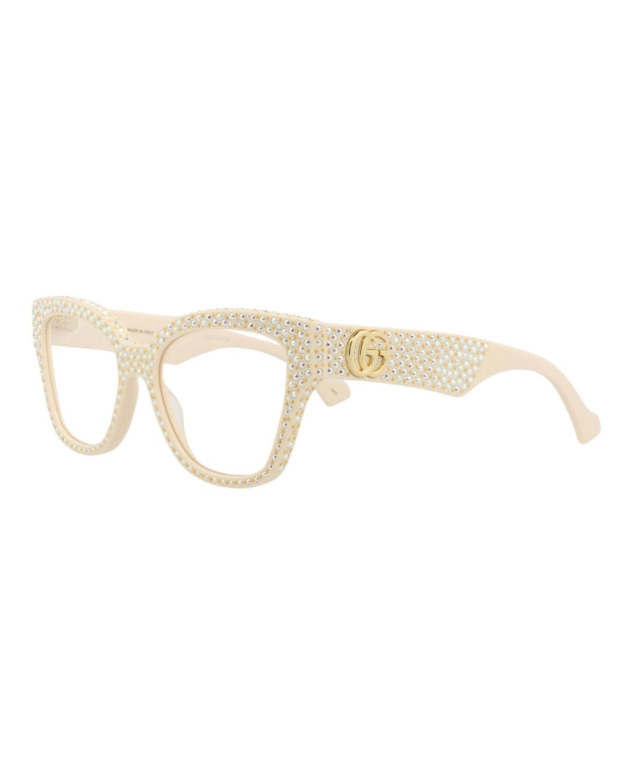Gucci Crystal-Embellished Cat Eye Recycled Acetate Sunglasses