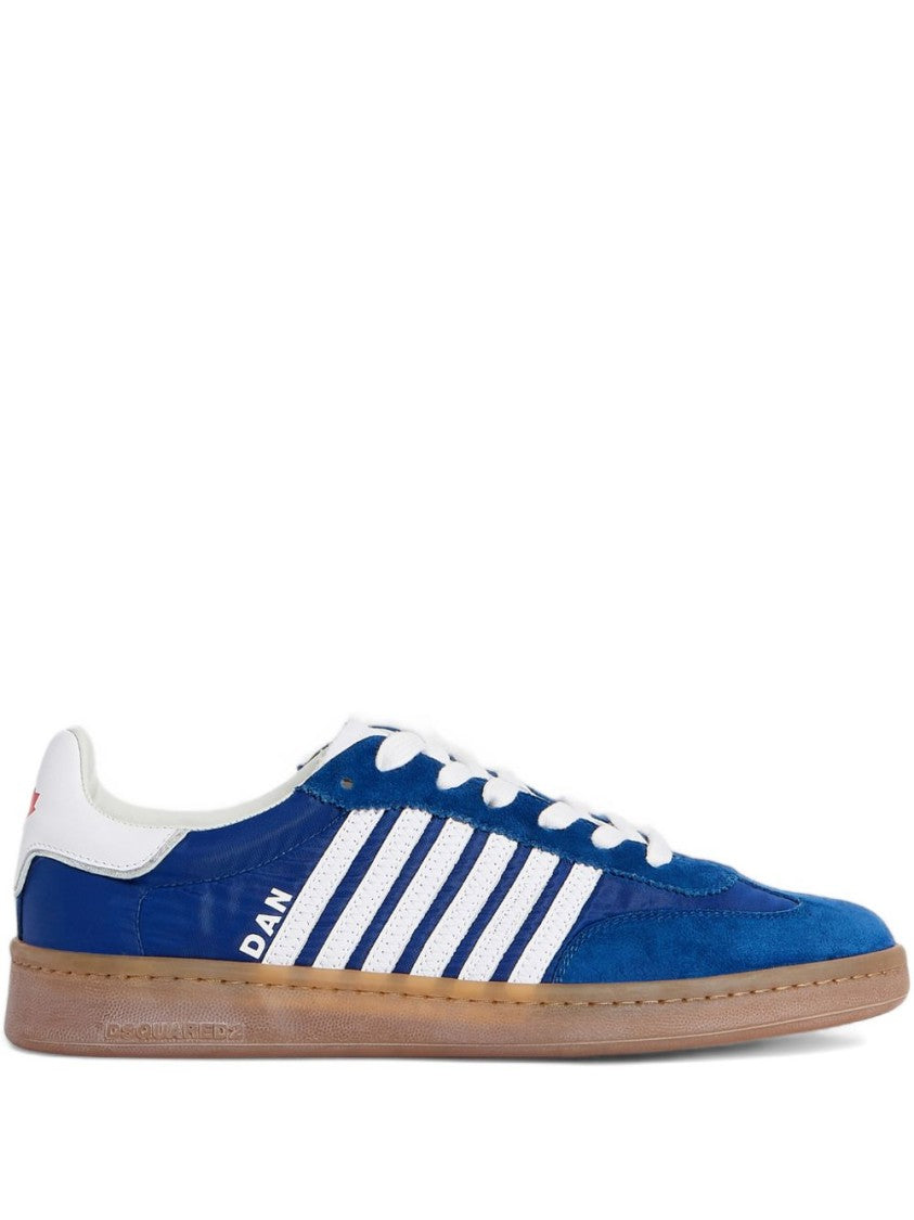 Dsquared2 Blue Silk And Nylon Lace Sneakers