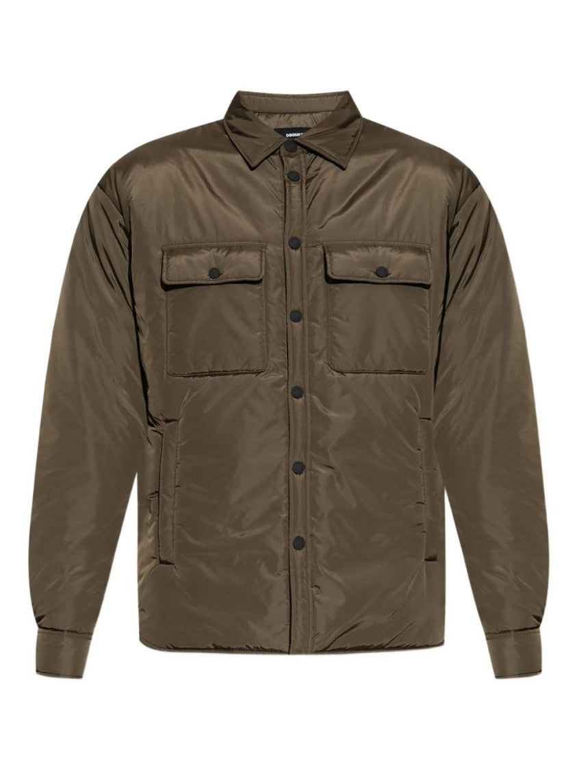 Dsquared2 Dark Olive Green Padded Shell Shirt