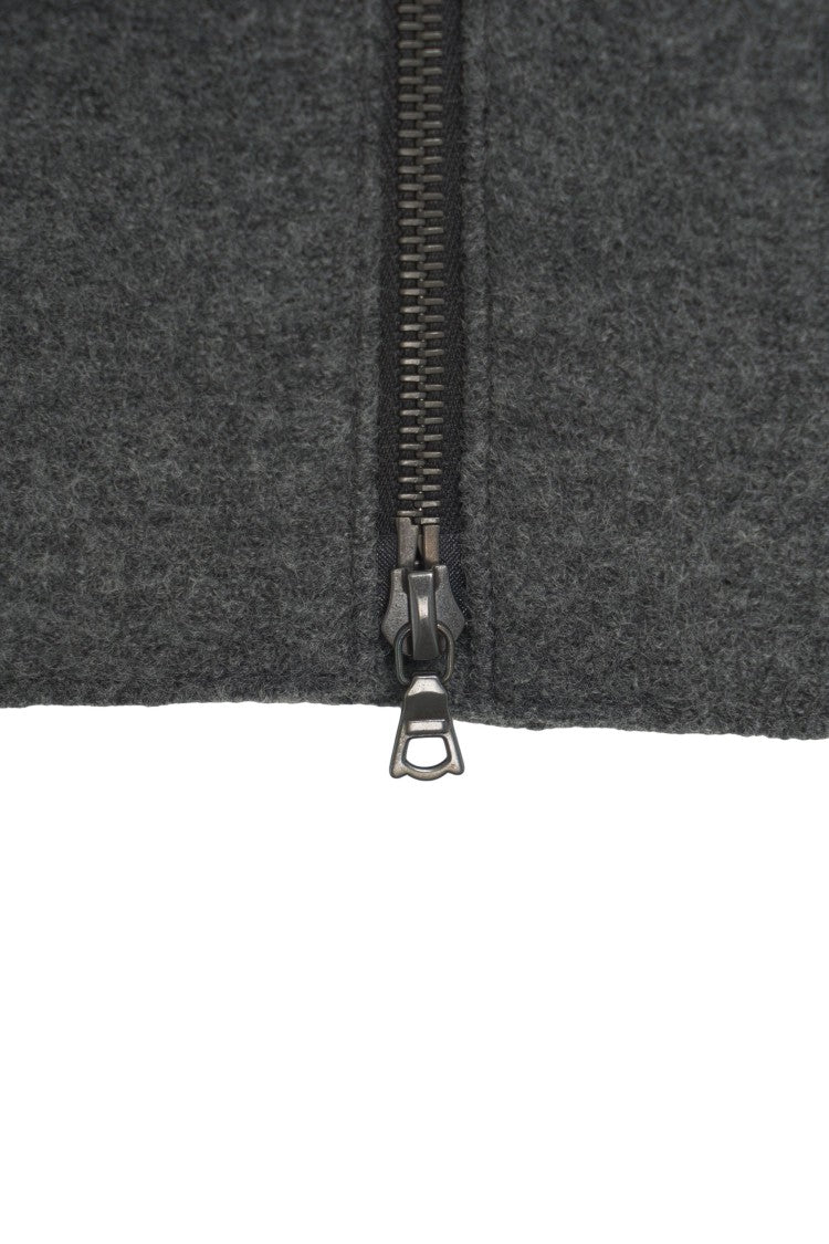 Harris Wharf London Textured Virgin Wool Oversized Bomber Jacket