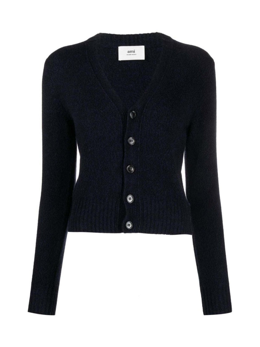 Ami De Coeur Logo Cashmere Cardigan