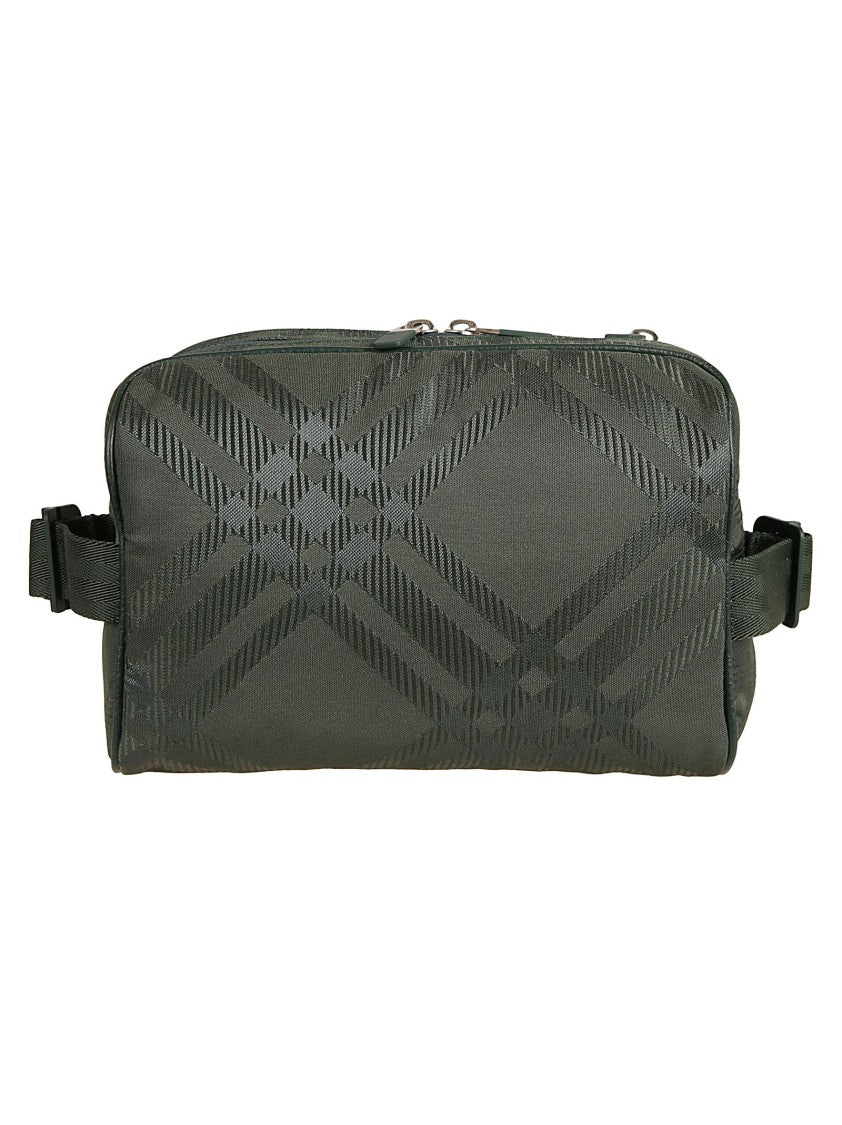 Burberry Textured Rectangular Bag With Adjustable Strap