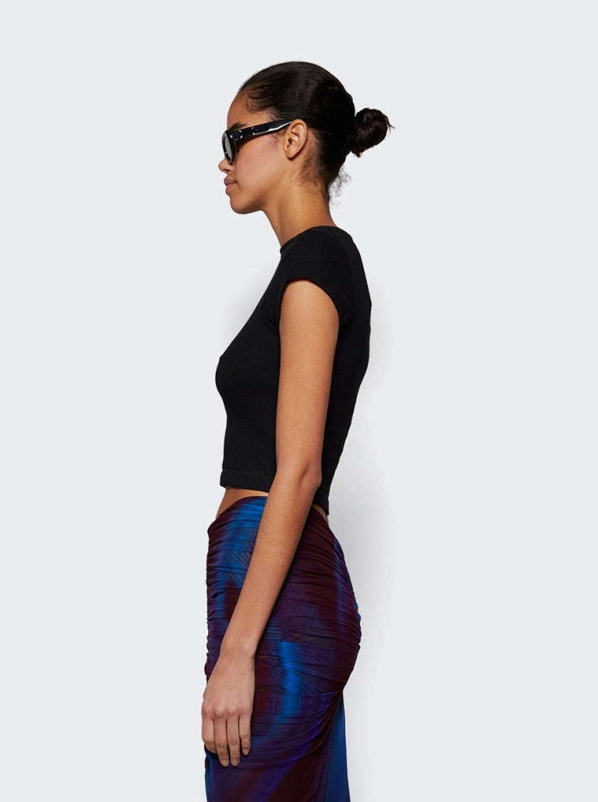 Jean Paul Gaultier Cropped Patch T-Shirt Black