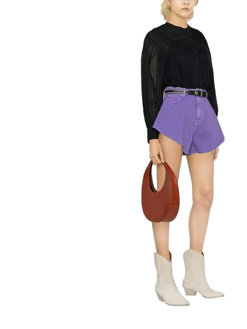 Isabel Marant Flowing Black Blouse With Pintuck Detailing