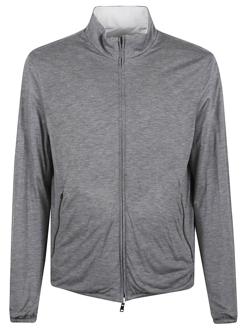Herno Minimalist Zip-Up Jacket With Stand Collar