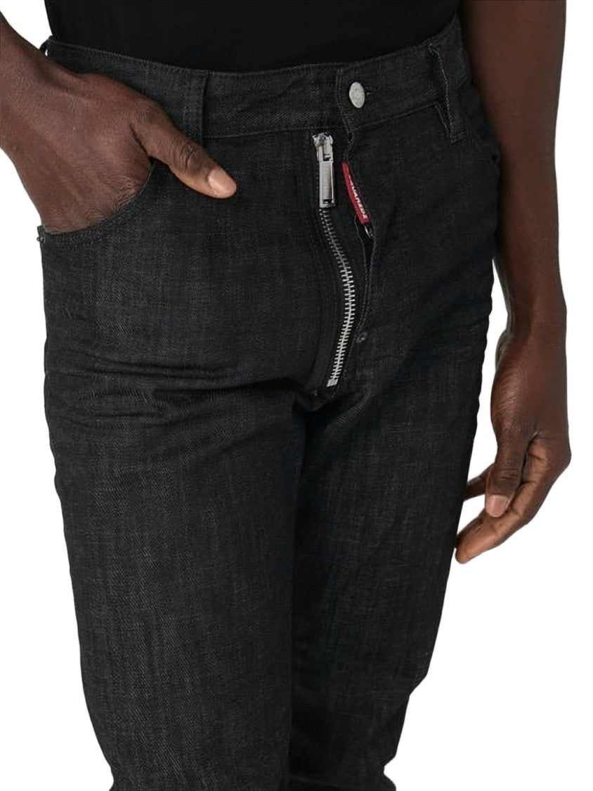 Dsquared2 Slim-Fit Denim Pants With Exposed Zipper