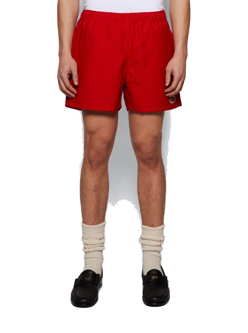 Bode Spring Twill Field Shorts Red