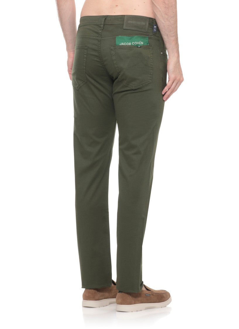 Jacob Cohen Green Nick Slim Cotton Pants