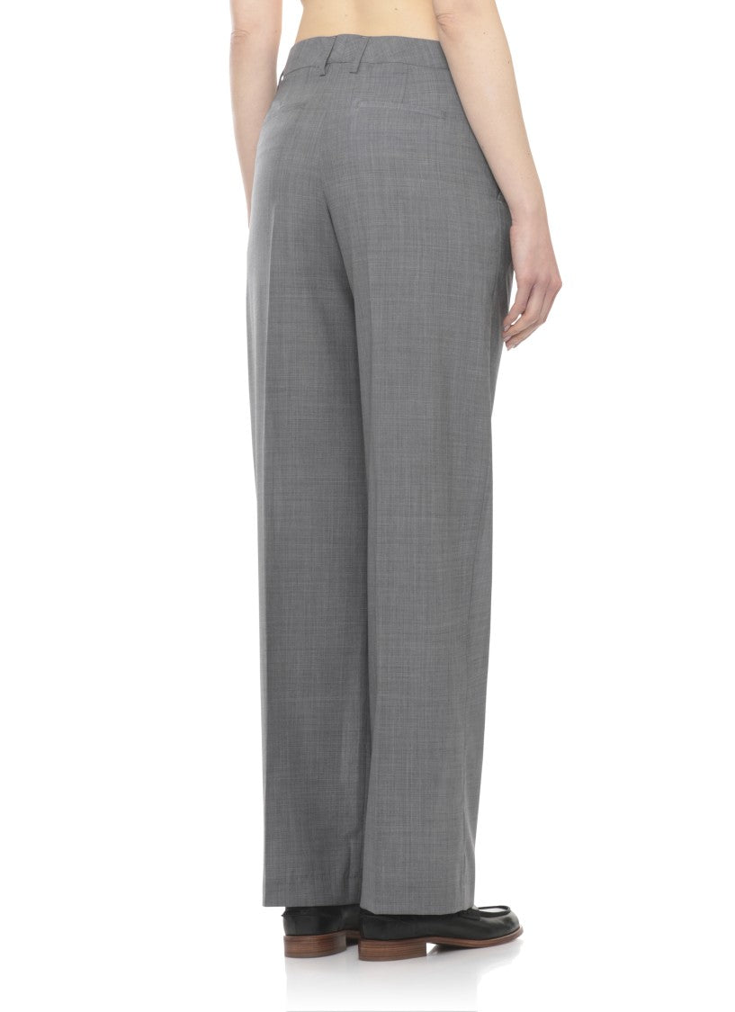 Pt Torino Grey Virgin Wool Formal Pants