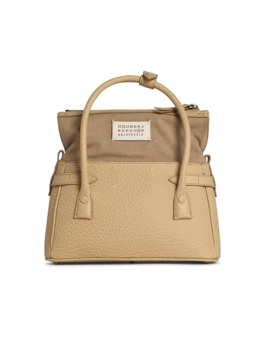 Maison Margiela '5Ac East West' Cream Leather Bag