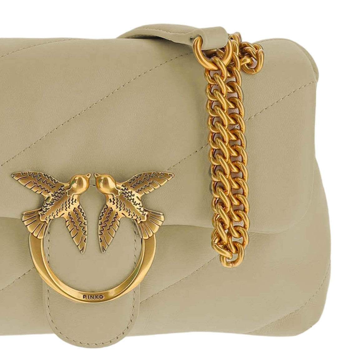 Pinko Quilted Nappa Leather Flap Bag