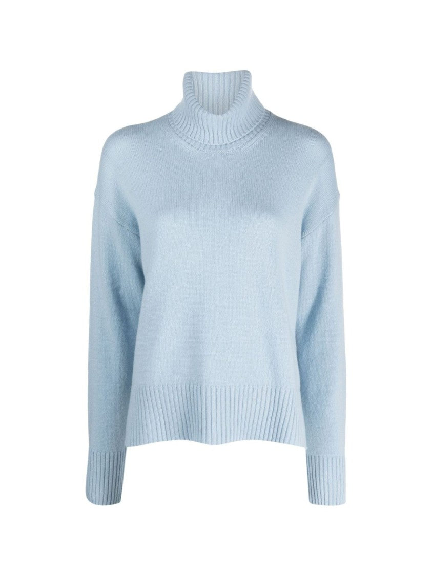 Roberto Collina Blue Turtleneck Sweater