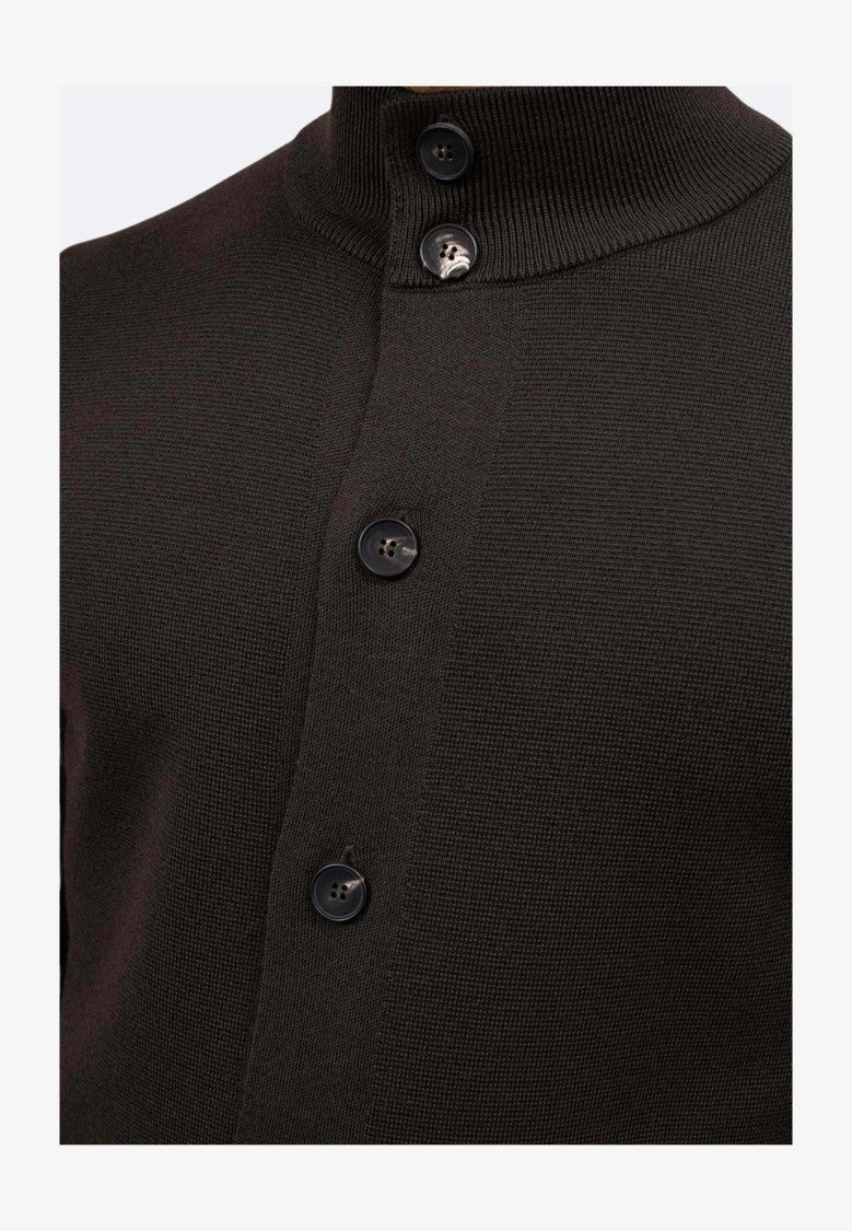 Filippo De Laurentiis Refined Cardigan With High Collar