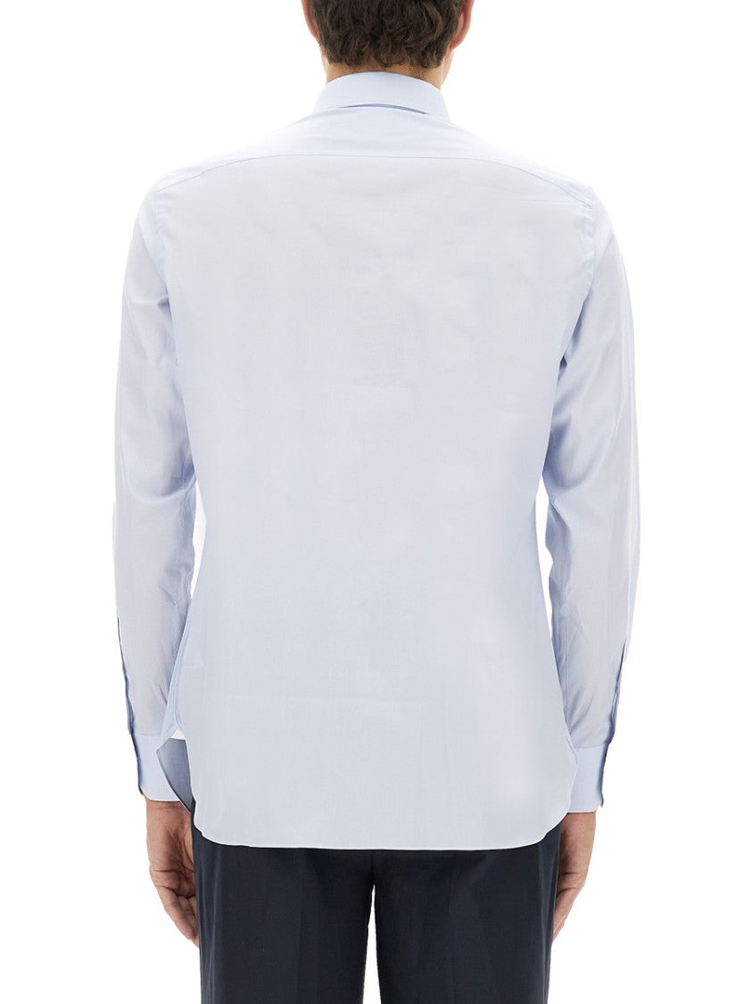 Zegna Light Blue Cotton Shirt