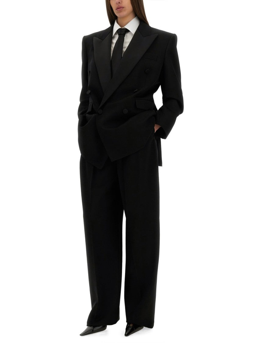 Saint Laurent Grain De Poudre Tuxedo Jacket