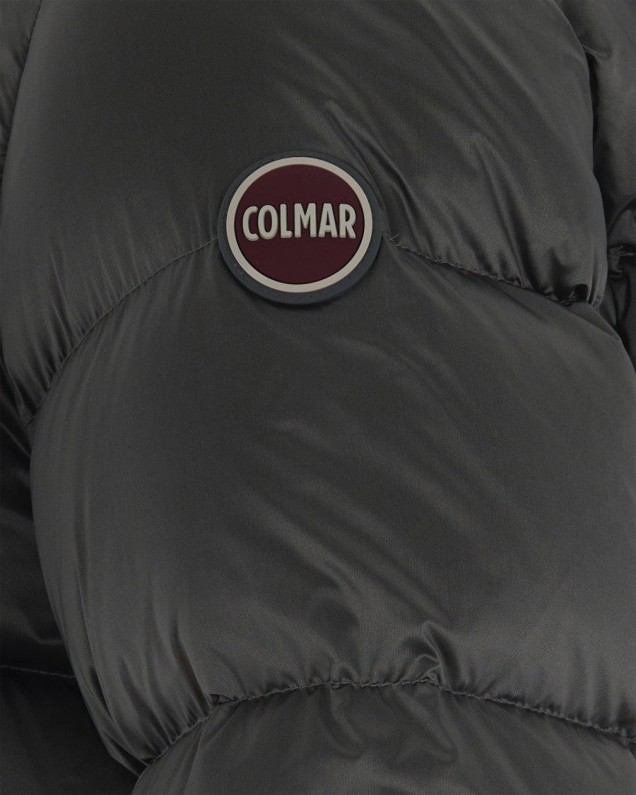 Colmar Originals Long Hooded Down Jacket In Gray