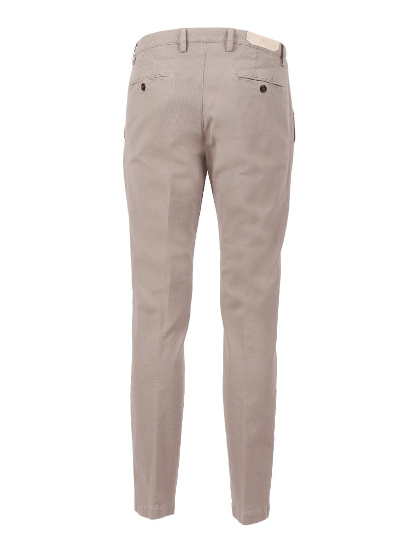 Briglia Slim Fit Cotton Linen Straight-Leg Pants