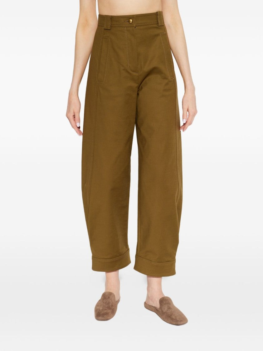 Max Mara High Waist Cropped Seam Trousers