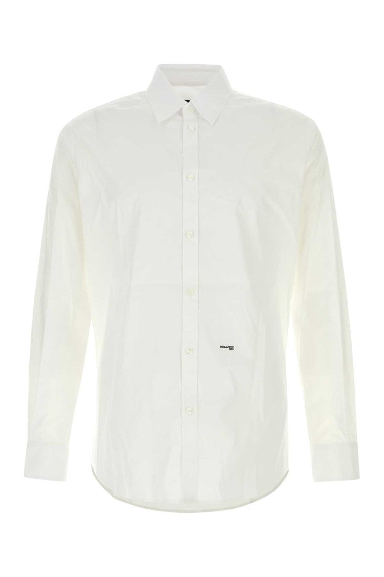 Dsquared2 White Stretch Poplin Shirt