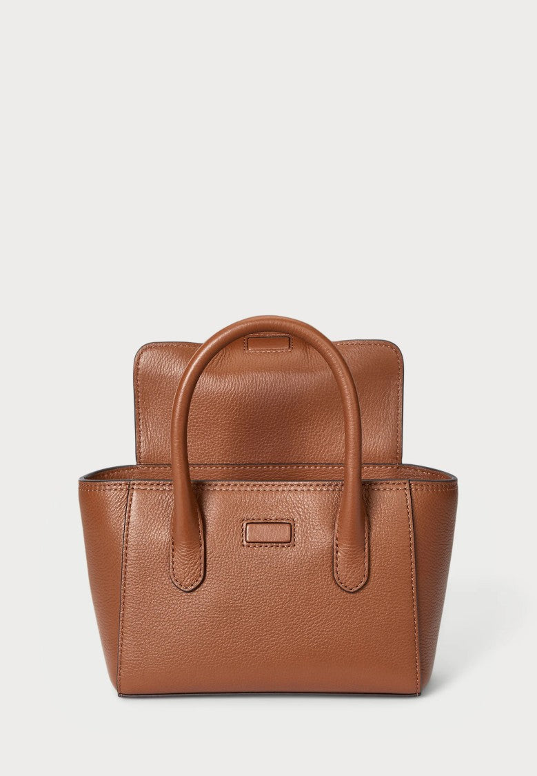 Lauren Ralph Lauren Brown Tnnr Small Rattan Satchel Bag