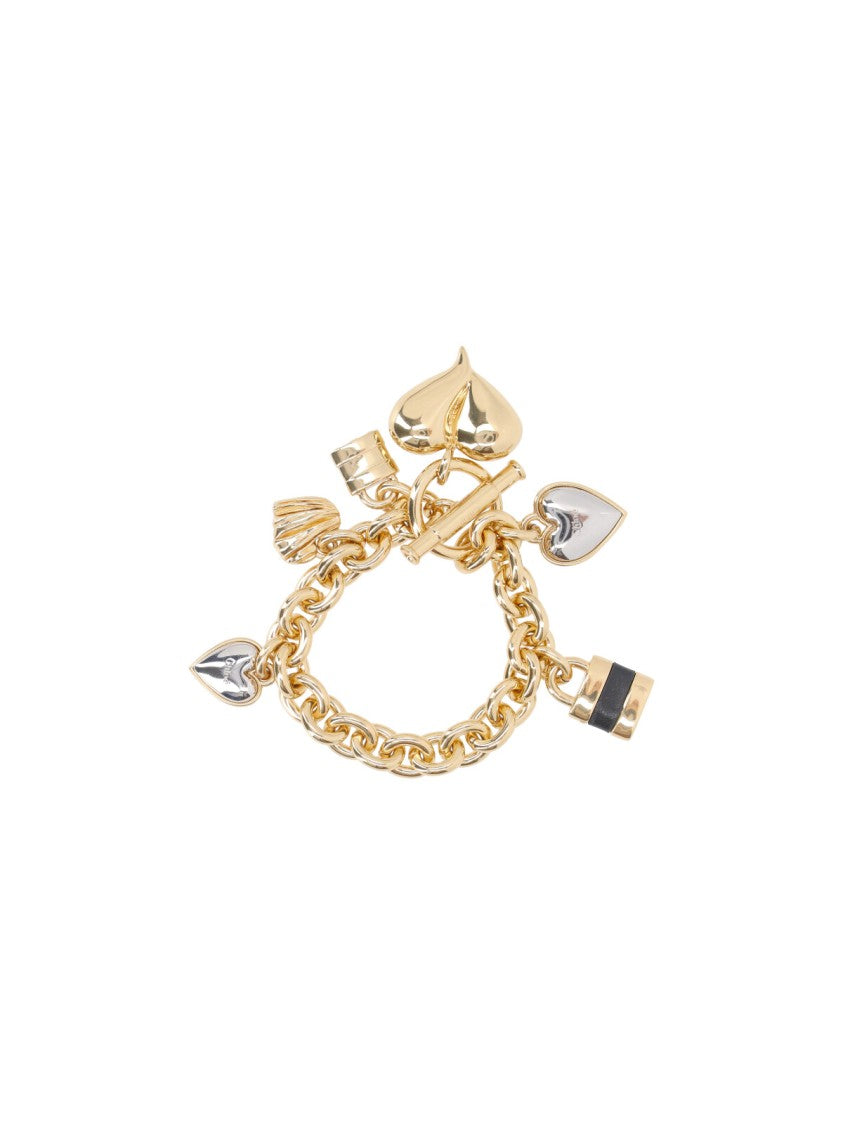 Chloé Gold-Tone Heart Charms Chain Bracelet