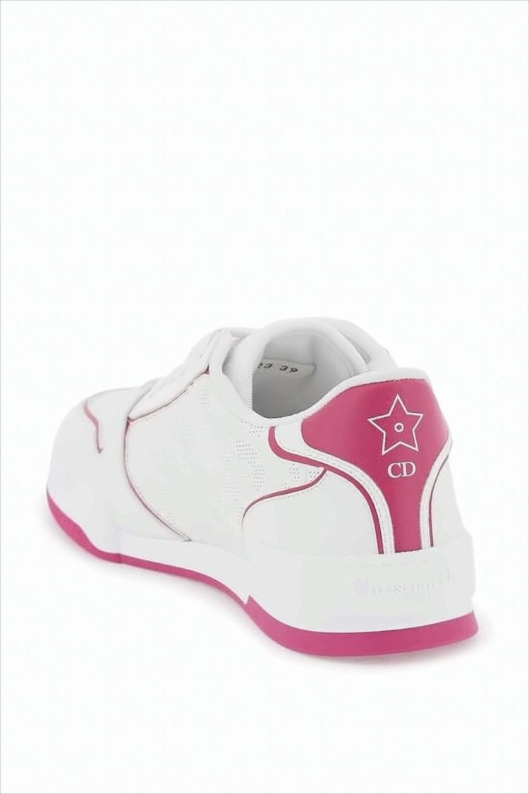 Christian Dior Low-Top Sneakers With Vibrant Pink Accents And Star Detail