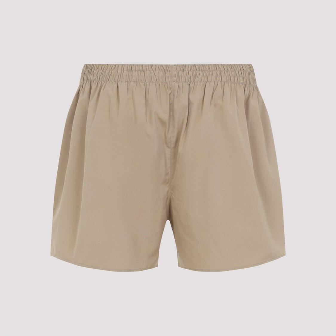 Miu Miu Khaki Cotton Shorts With Embroidered Logo