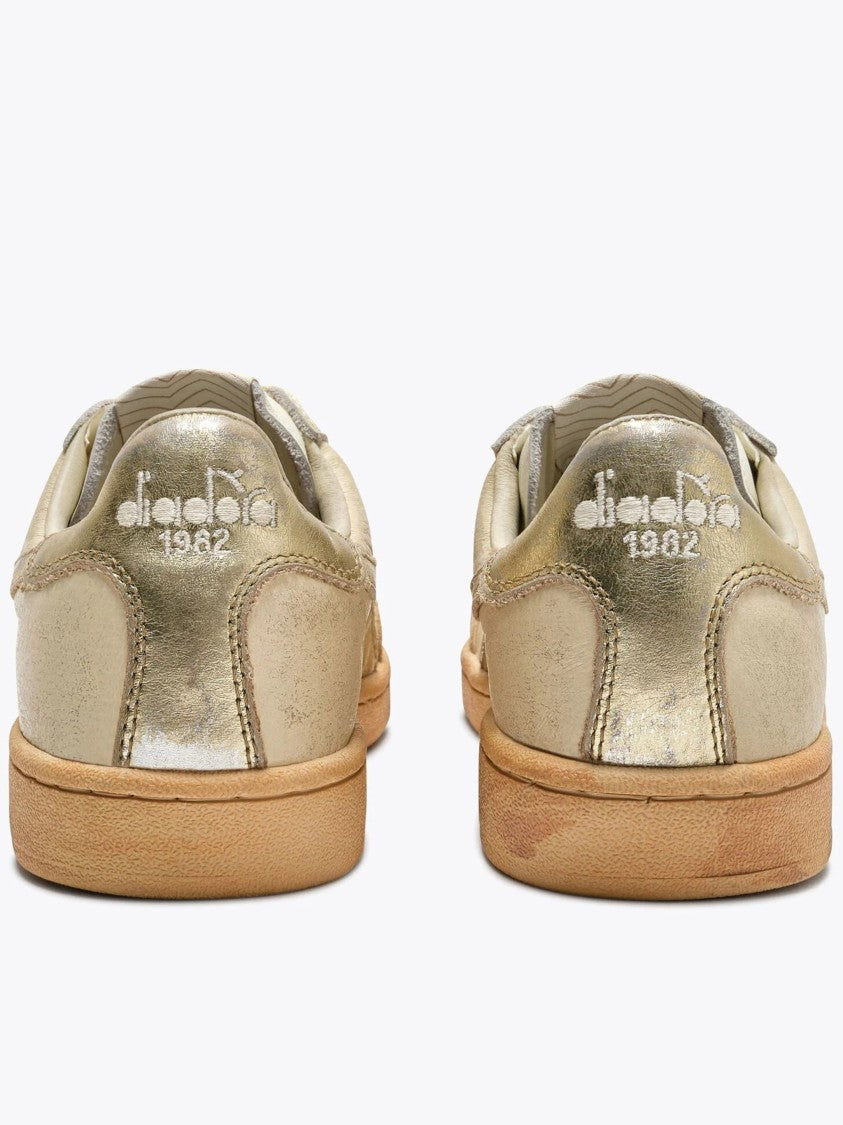 Diadora Prestige Aged Italia Cream Gold Sneakers