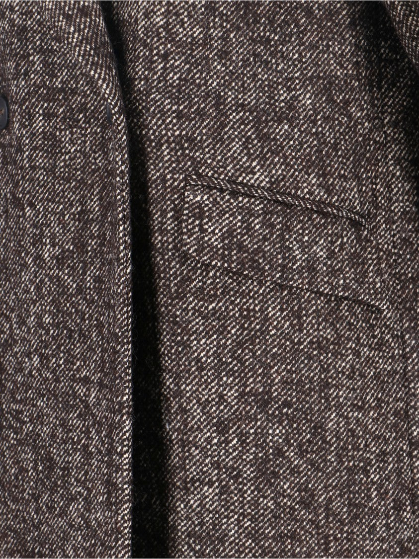 Tagliatore Structured Brown Tailored Jacket With Classic Silhouette