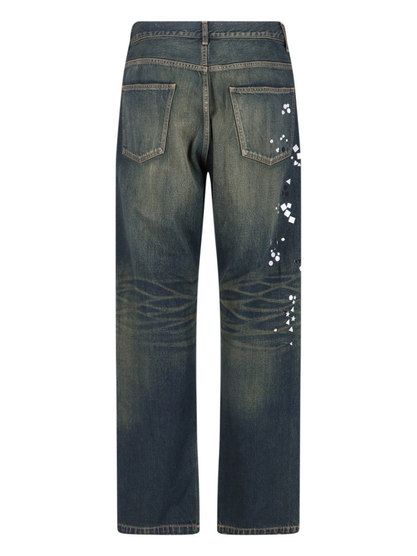 Maison Mihara Yasuhiro Straight-Leg Blue Cotton Denim Jeans