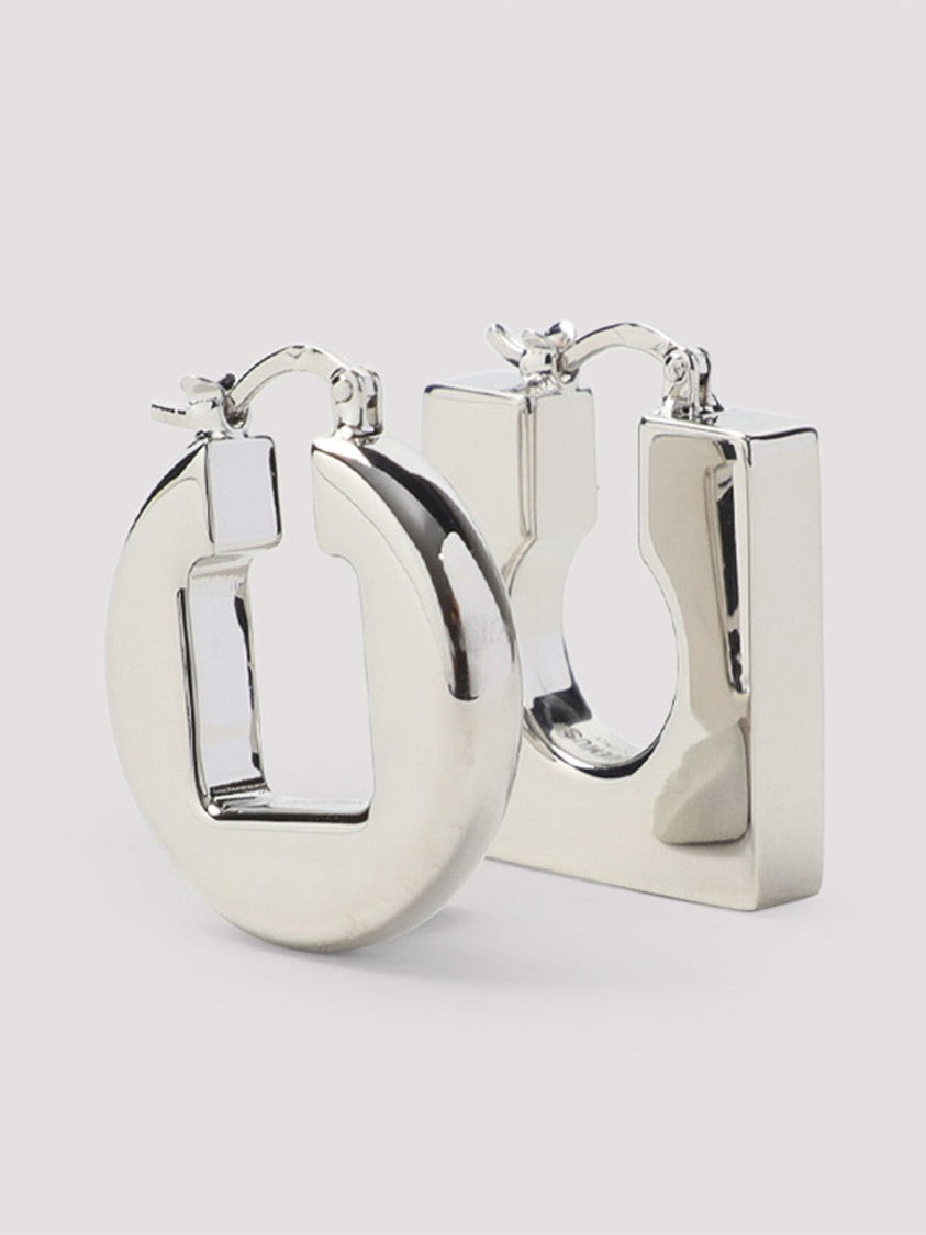 Jacquemus Polished Brass Hoop Earrings