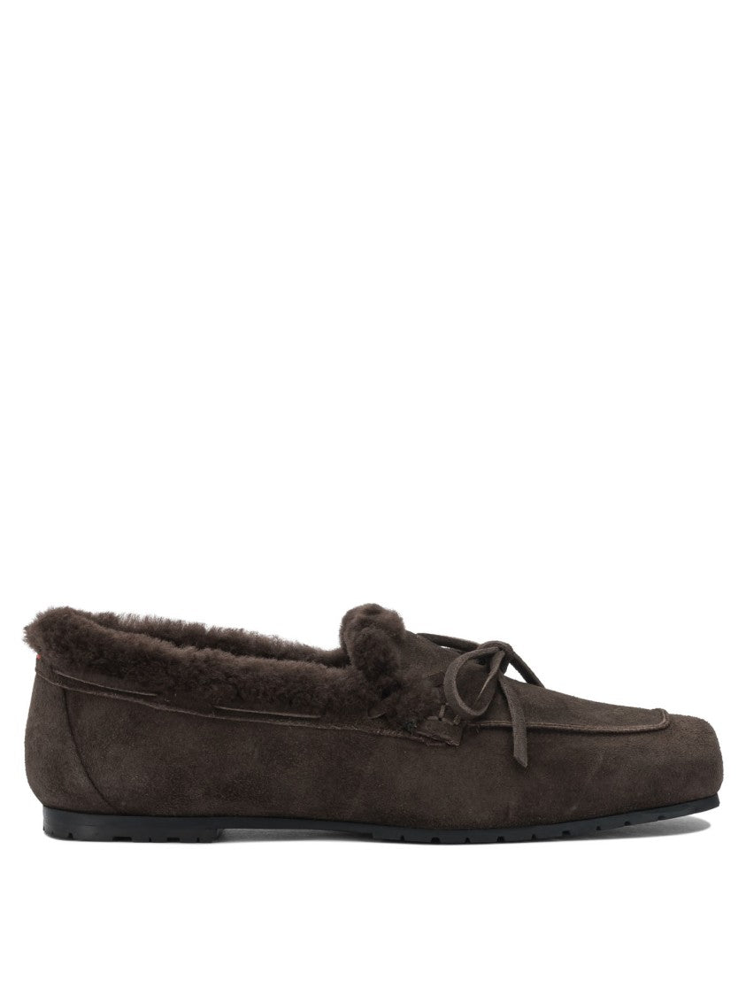 Aeydē Brown Cow Suede Loafers