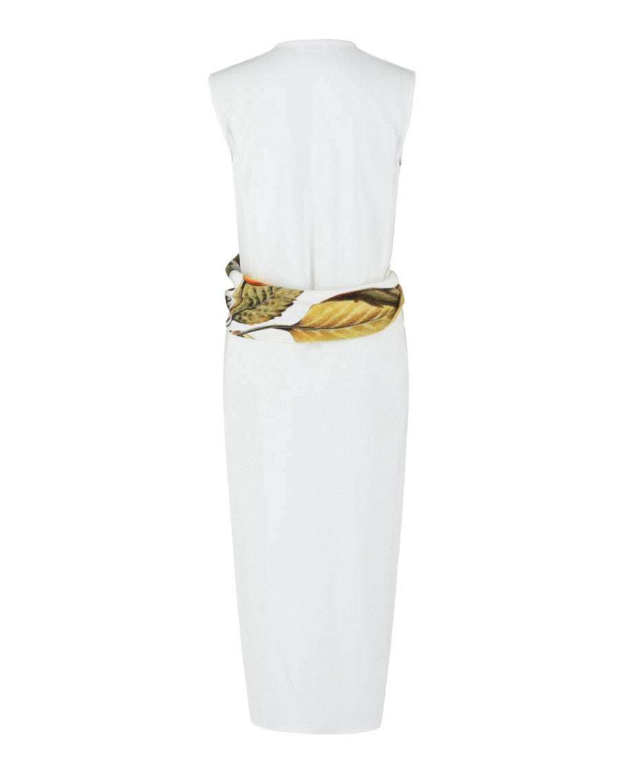 Ferragamo Twisted Belt Midi Dress