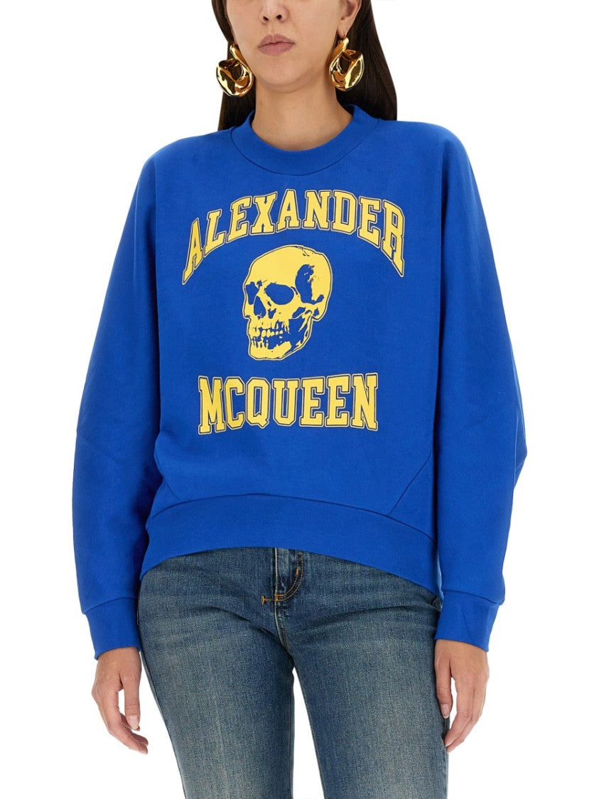 Alexander Mcqueen Varsiity Skull Sweatshirt