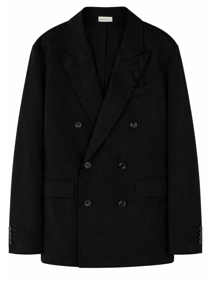 Dries Van Noten Balto Viscose-Blend Double-Breasted Blazer