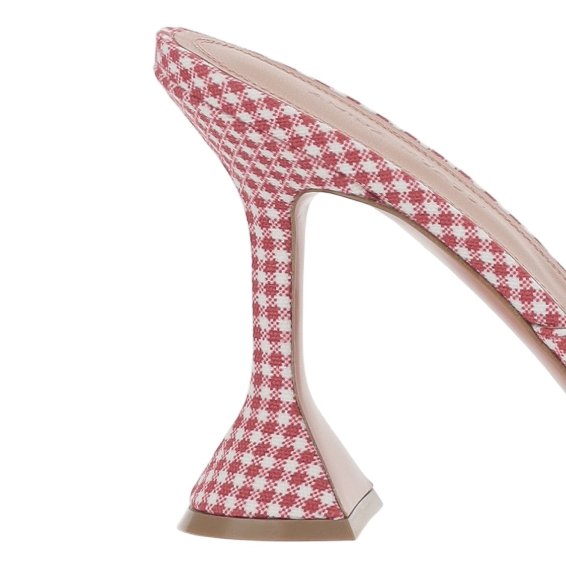 Amina Muaddi Lupita Open-Toe Sandals With Chunky Heel And Gingham Pattern