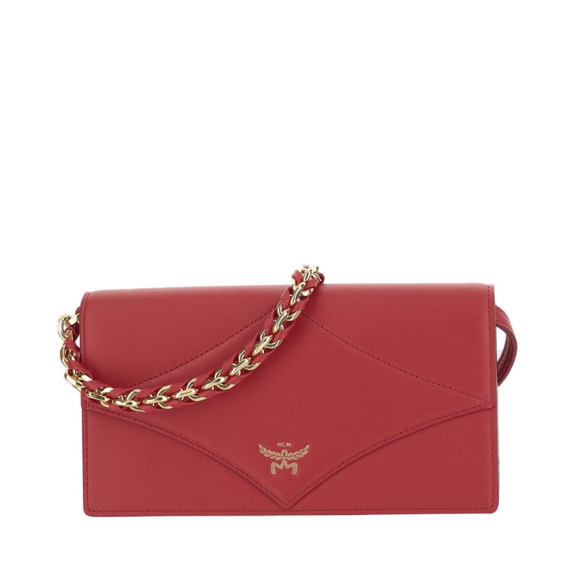 Mcm Logo Leather Shoulder Bag