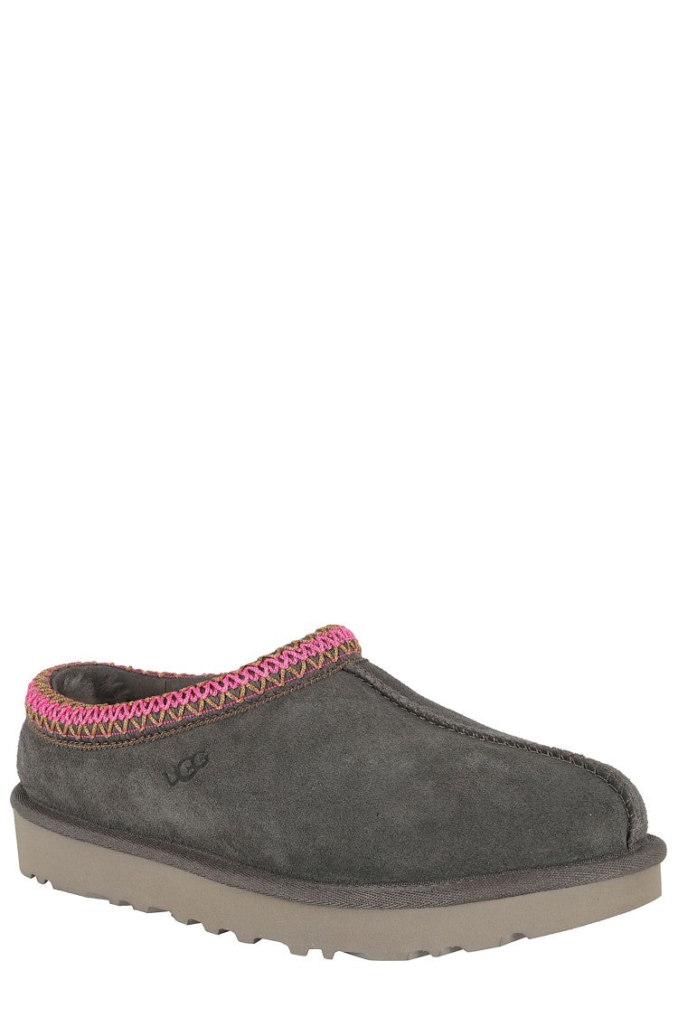 Ugg Dense Smoke W Tasman Ii Collar-Uggbraid Suede Mules