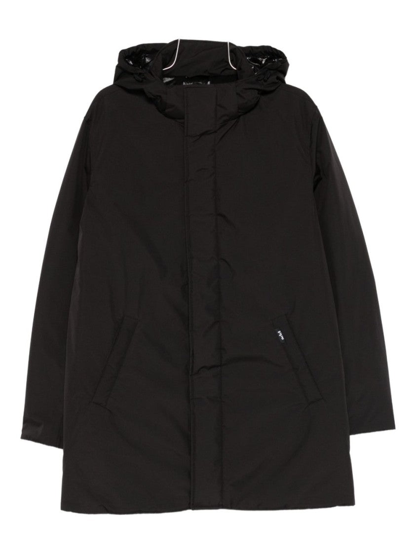 Add Structured Black Coat With Tailored Fit