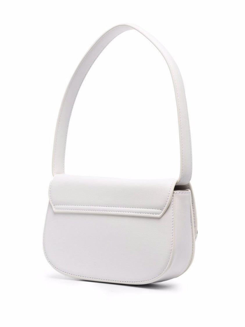 Diesel Structured White Leather Shoulder Bag