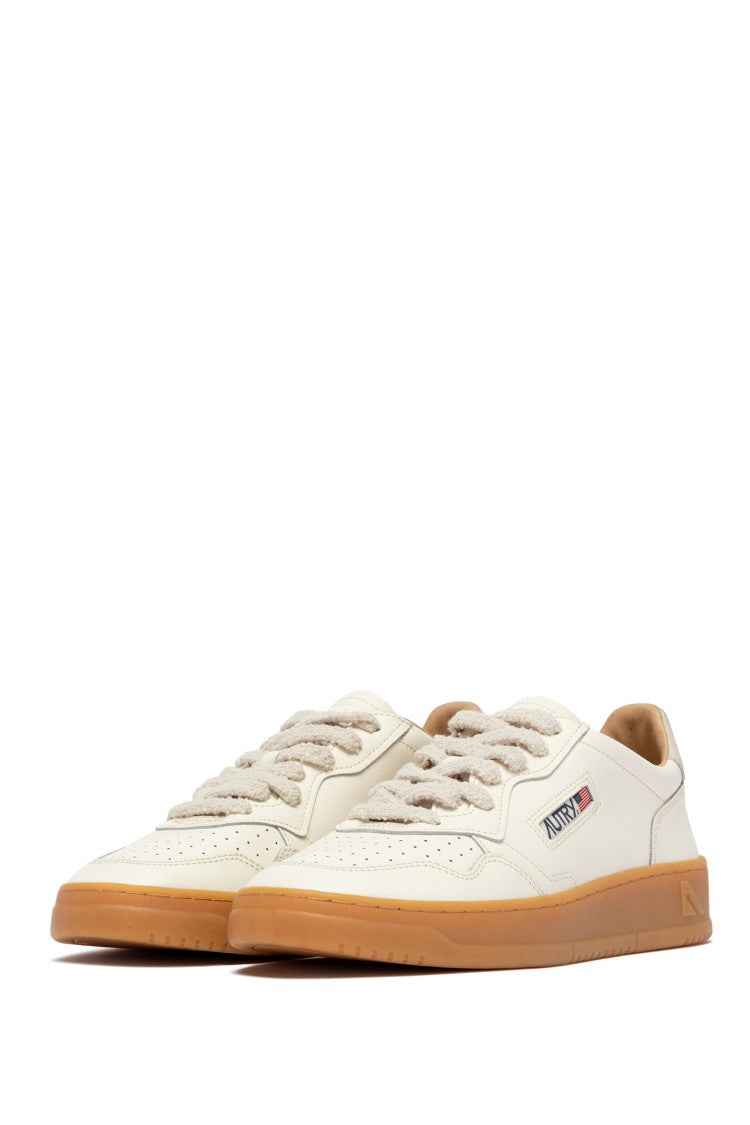 Autry White Medalist Leather Sneakers