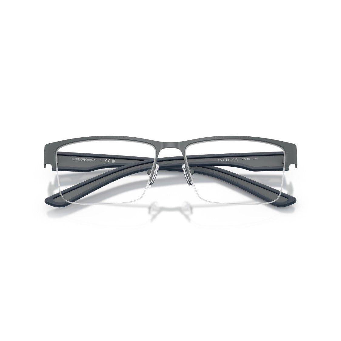 Emporio Armani 0Ea1182 Semi-Rimless Rectangular Eyeglasses With Matte Finish