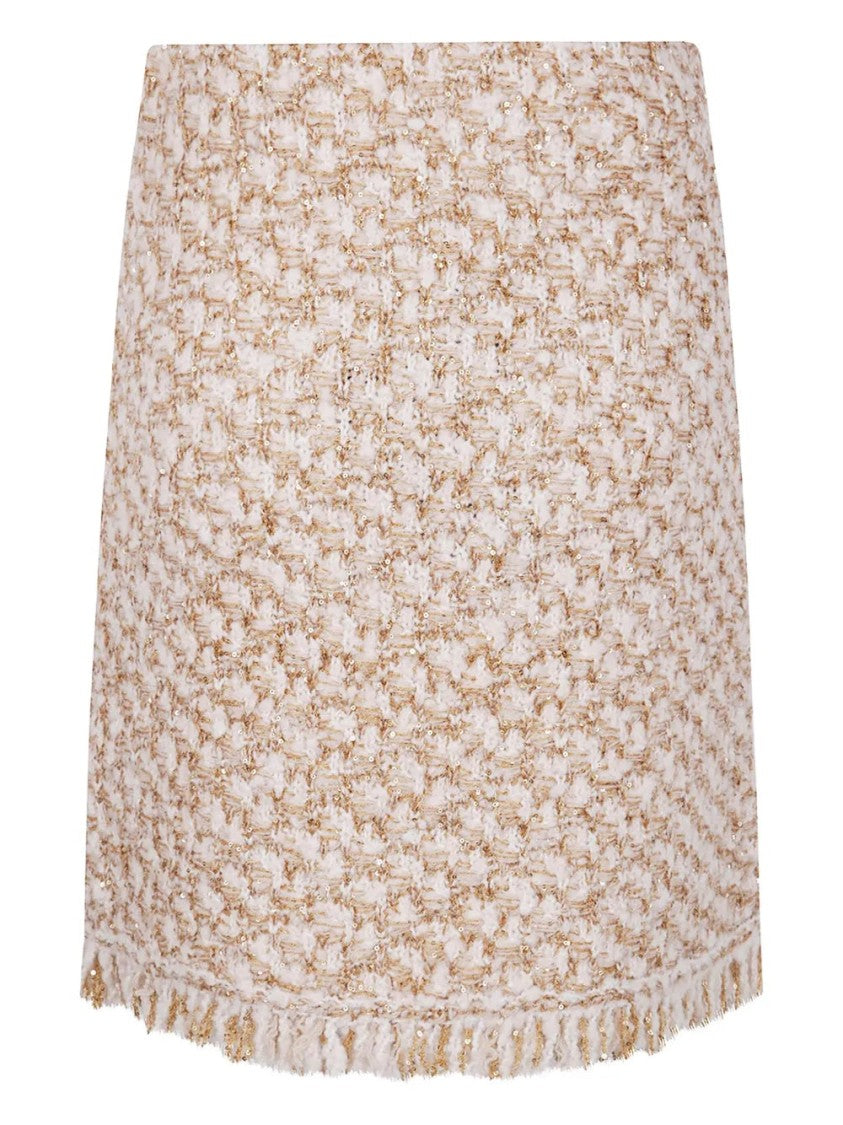 Fabiana Filippi Tweed Fringed Mini Skirt