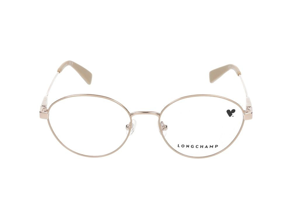 Longchamp Rose Gold Lo2154 Metal Round Eyeglasses