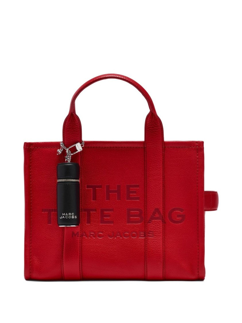 Marc Jacobs Cylindrical Black Leather Key Holder With Charms